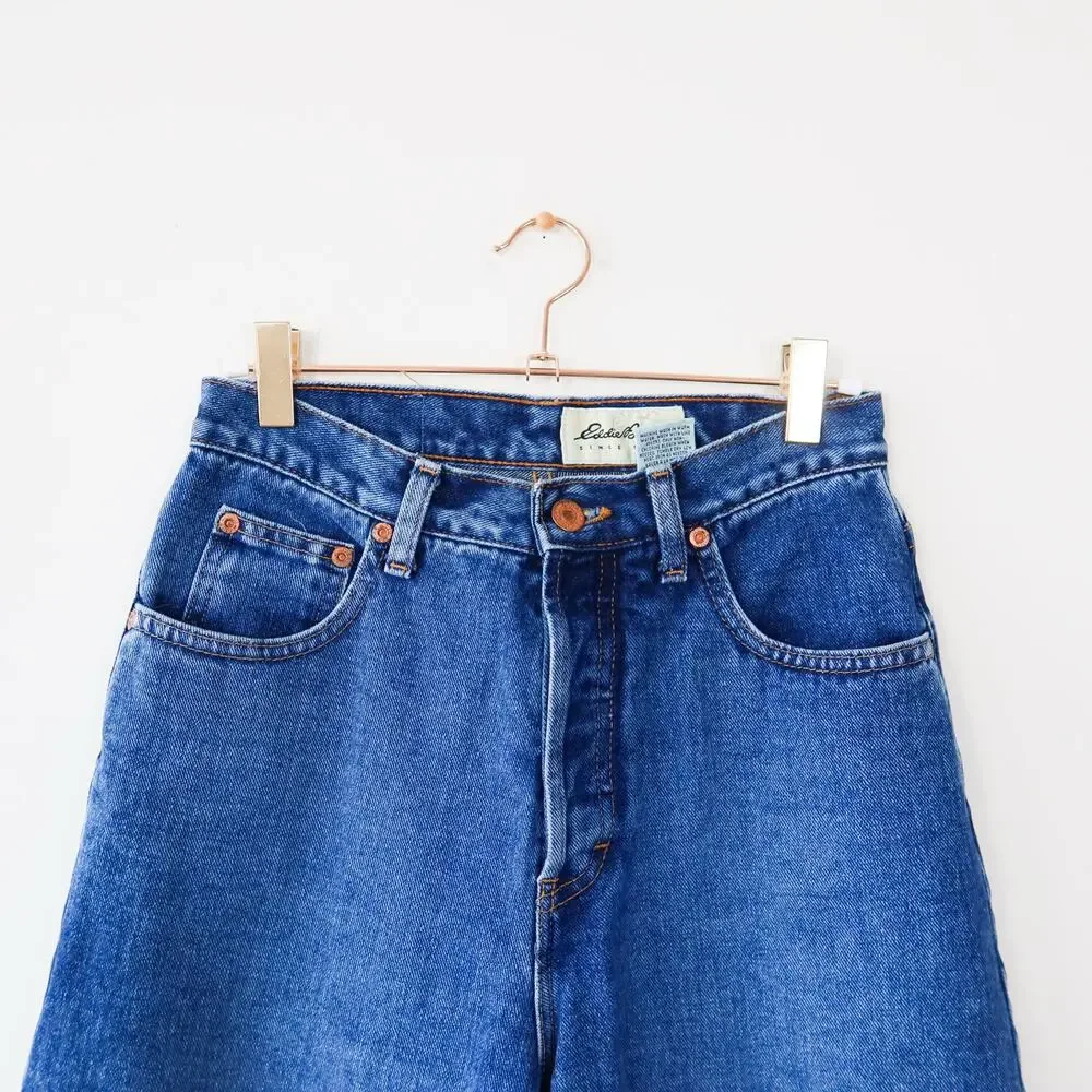 Eddie Bauer Straight Leg High Waisted Jeans Size 4 - Picture 3 of 9